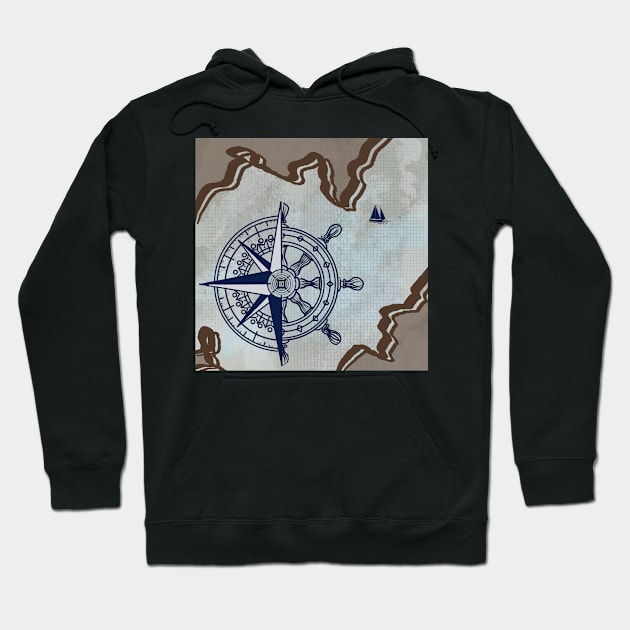 Fortune favors the bold who sail off map Hoodie by laceylschmidt